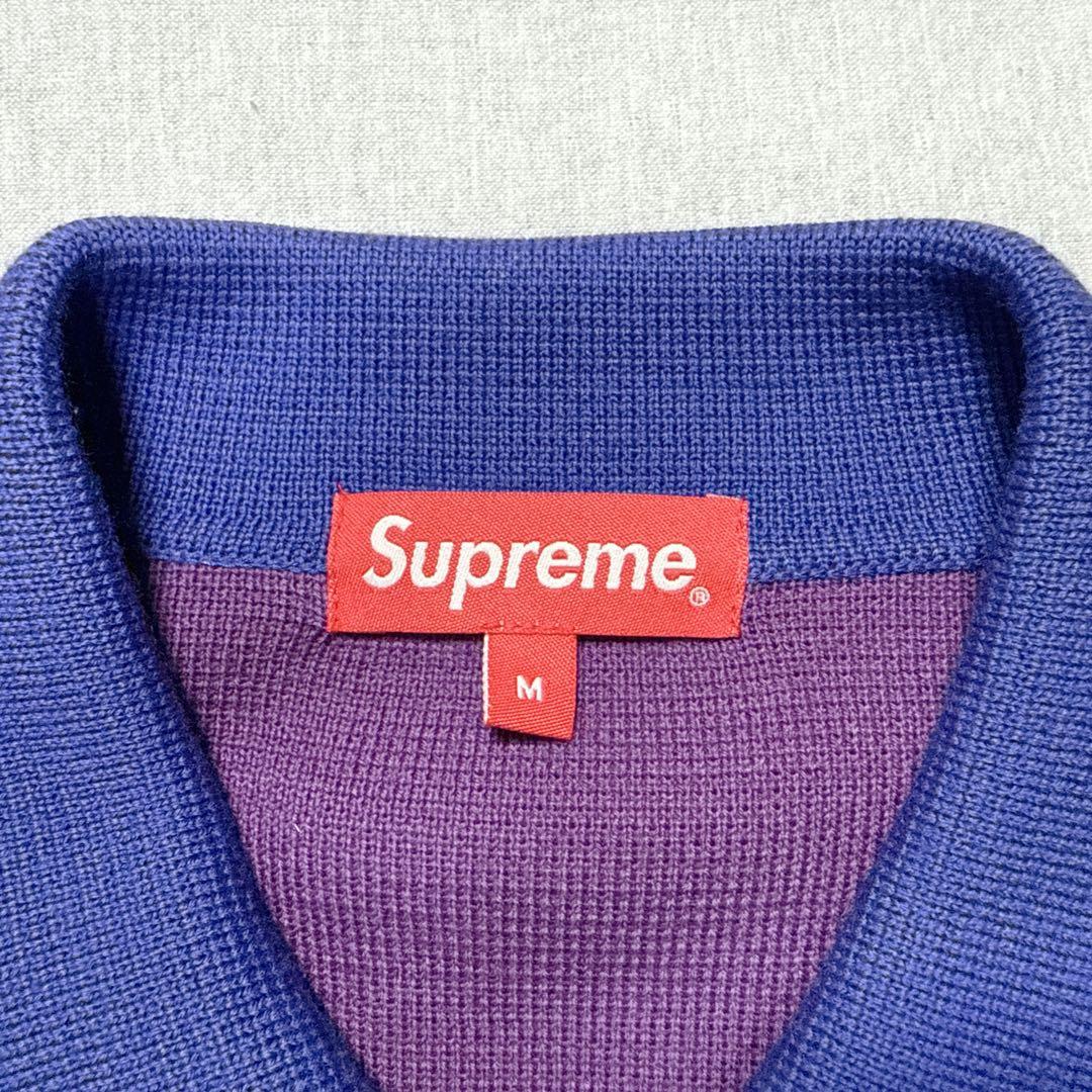 トップス supreme logo trim zip up cardigan 21ss M