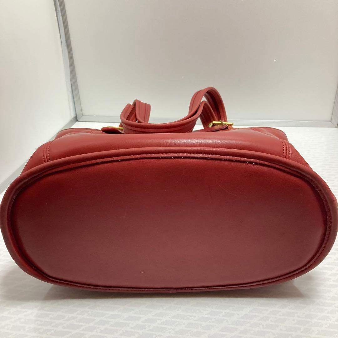 希少色　COACH オールドコーチ　USA トートバッグ　肩掛け　XL 赤