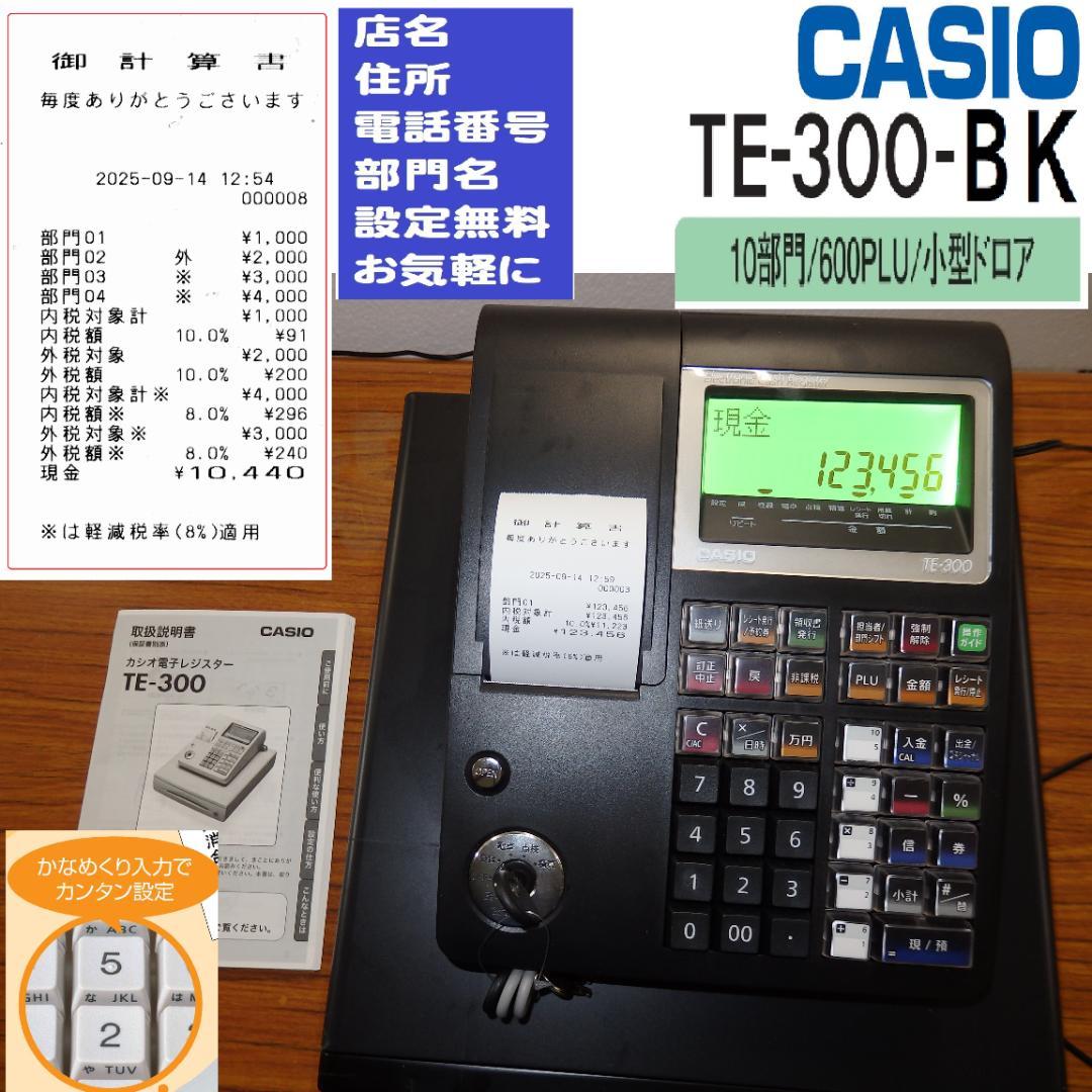 設定無料 CASIO TE-300-BK A4サイズ レジスター 250914
