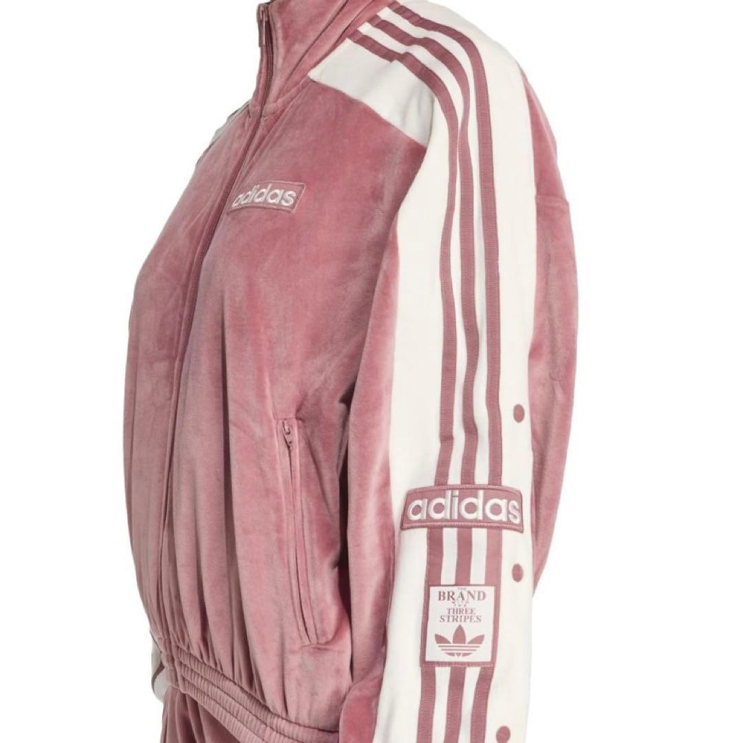 新品S⭐️adidas アディブレイク ベロア トラックトップ &パンツ ピンク