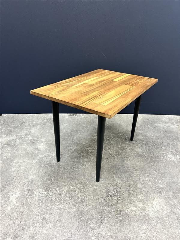 アカシア木製長方形テーブル（ナチュラルウッド）60×40×高さ40（アイアン脚）