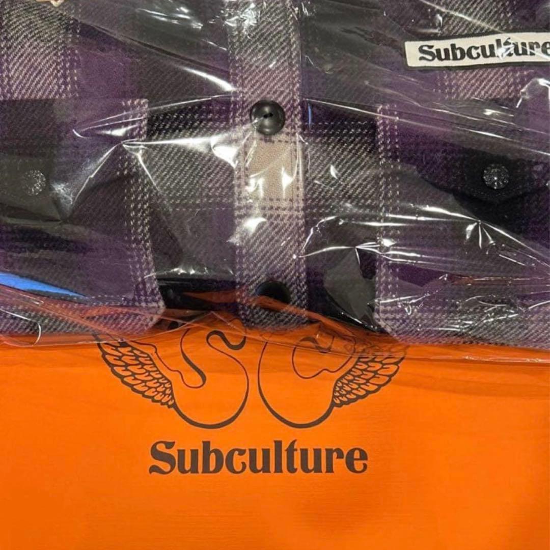 ジャケット・アウター SUBCULTURE OMBRA CHECK JACKET PURPLE