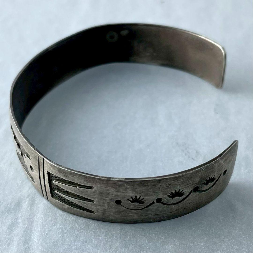 Navajo バングル B STERLING ナバホ族 ヴィンテージ シルバー