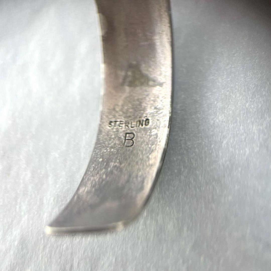 Navajo バングル B STERLING ナバホ族 ヴィンテージ シルバー