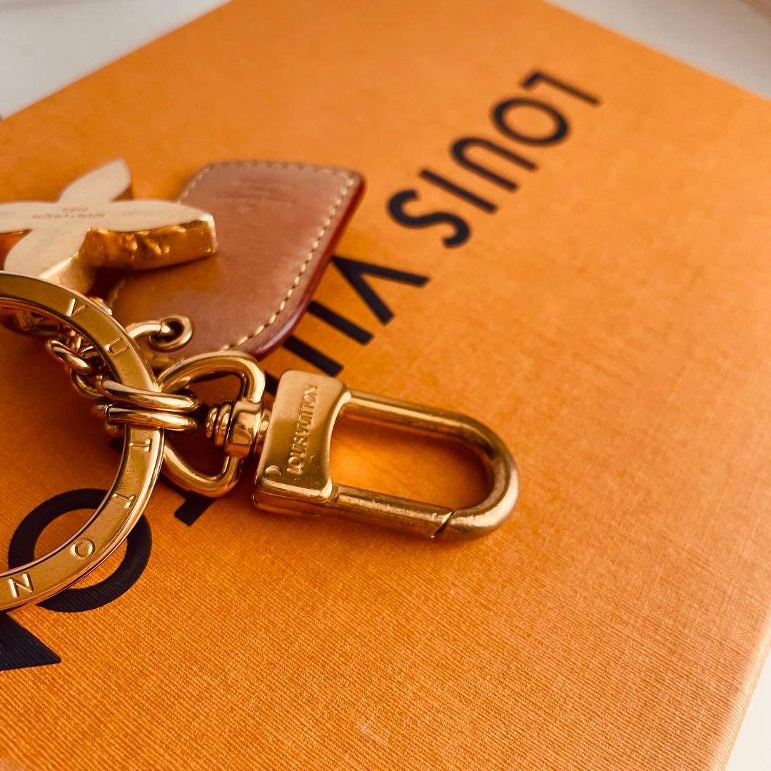 美品✨ルイヴィトンモノグラム ポルトクレ LVフォーユー キーリング ゴールド