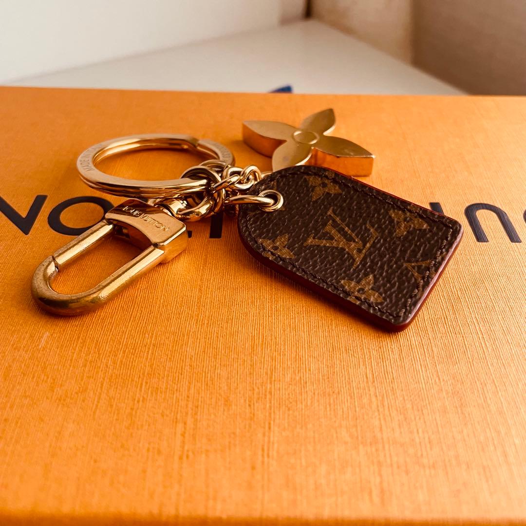 美品✨ルイヴィトンモノグラム ポルトクレ LVフォーユー キーリング ゴールド