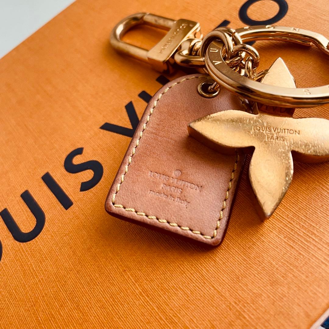美品✨ルイヴィトンモノグラム ポルトクレ LVフォーユー キーリング ゴールド