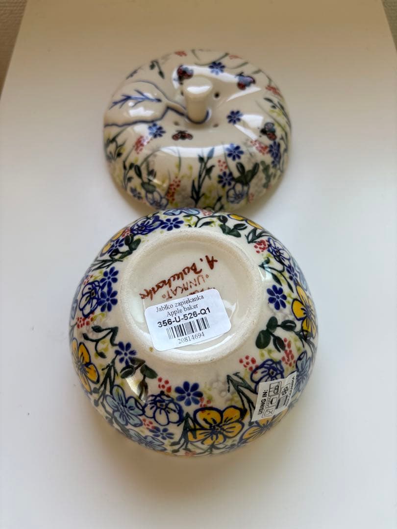 ポーランド食器 ポーリッシュポタリー リンゴ 皿