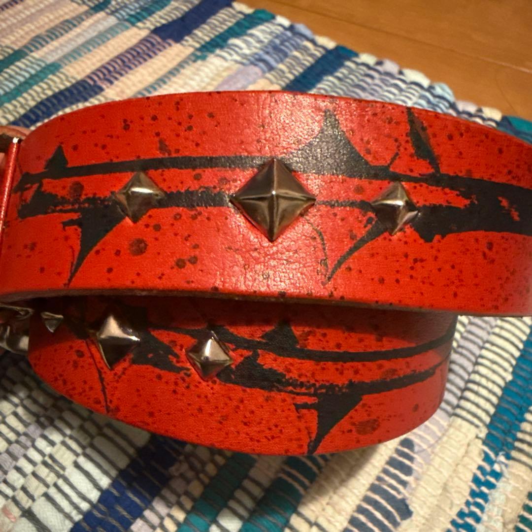 little willow スタッズベルト赤 Y2K パンク