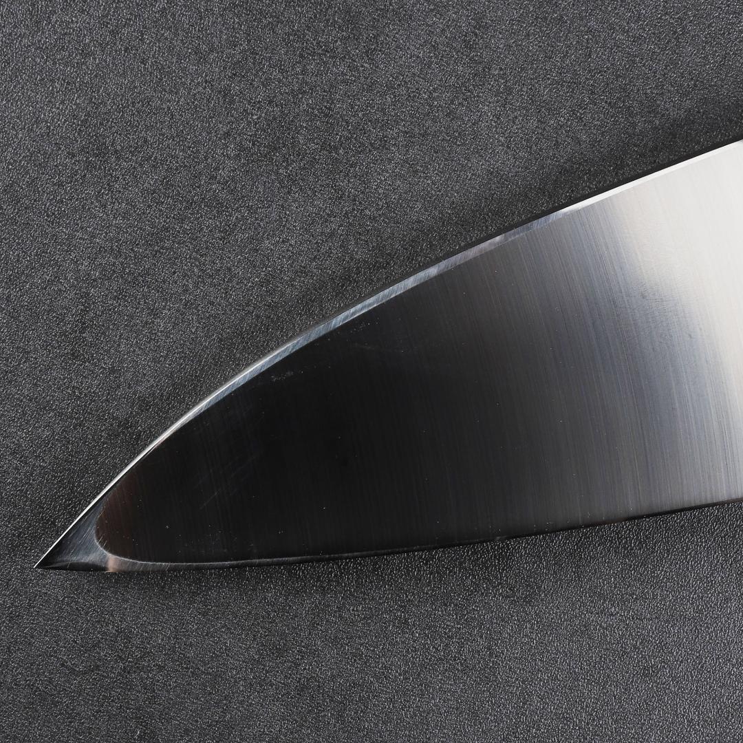 7270 梵静刃物 究極の出刃包丁 尺 刺身包丁 黒檀黒水牛角一本銀巻八角柄