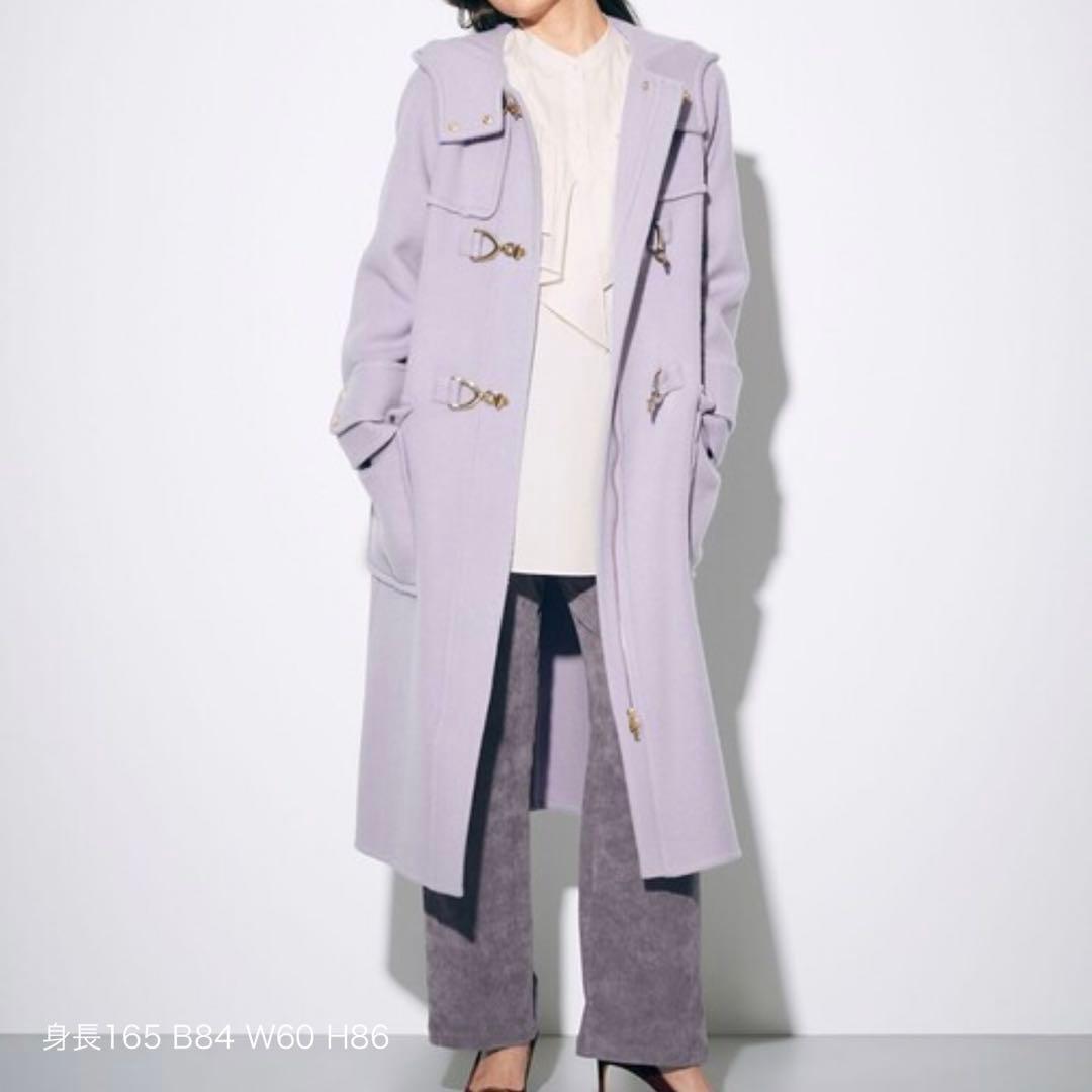 グレースコンチネンタル ダッフル リバーコート ゴールド金具 36 ラベンダー