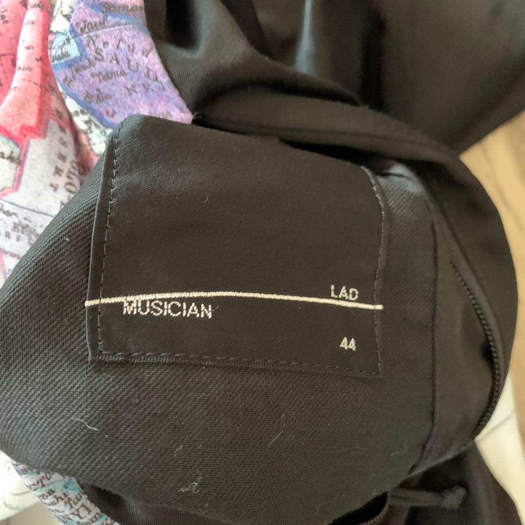 スカジャン　ラッドミュージシャン　地図柄　白　map柄　LAD MUSICIAN