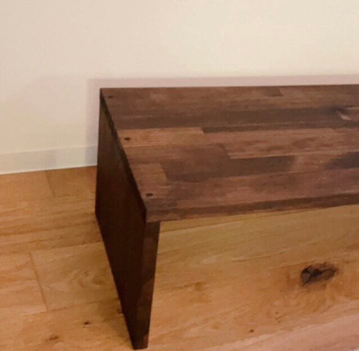 木目の綺麗なコの字家具 シューズラック テレビボード