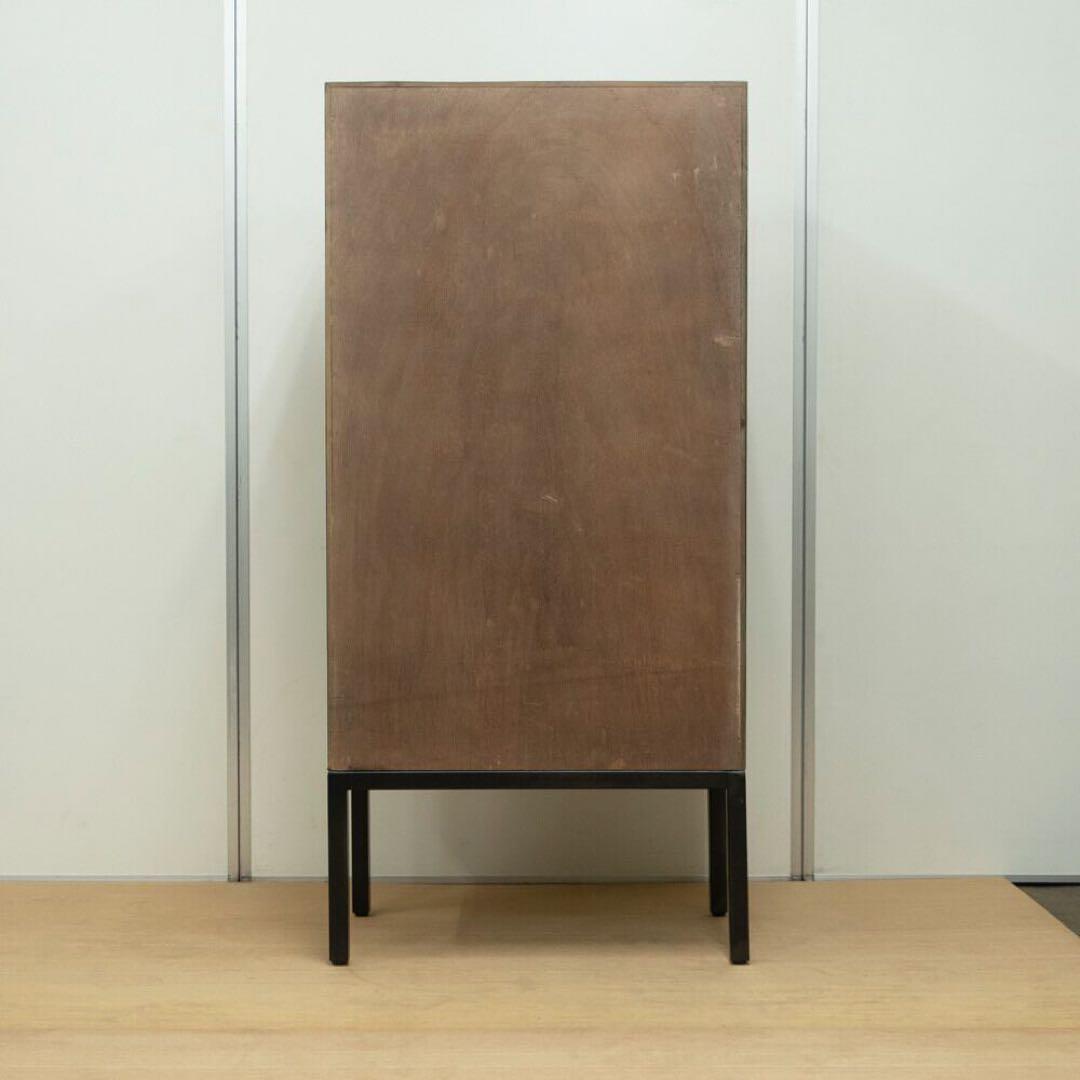 【ブルックリン家具】古材×ブラックスチール脚 10杯チェスト55×115cm