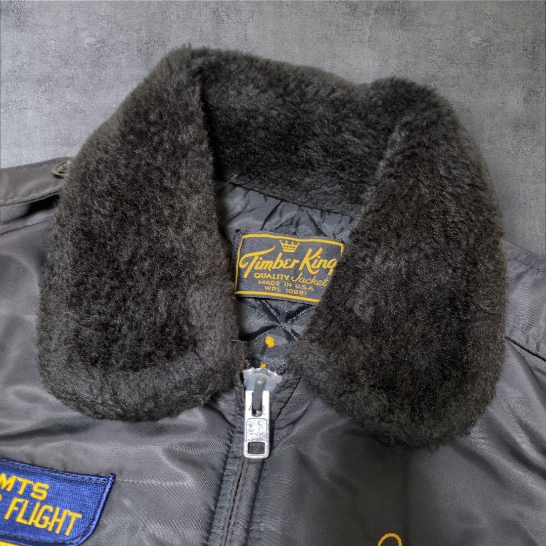 70s USA製 ティンバーキング B-15 フライトジャケット 刺繍 ワッペン