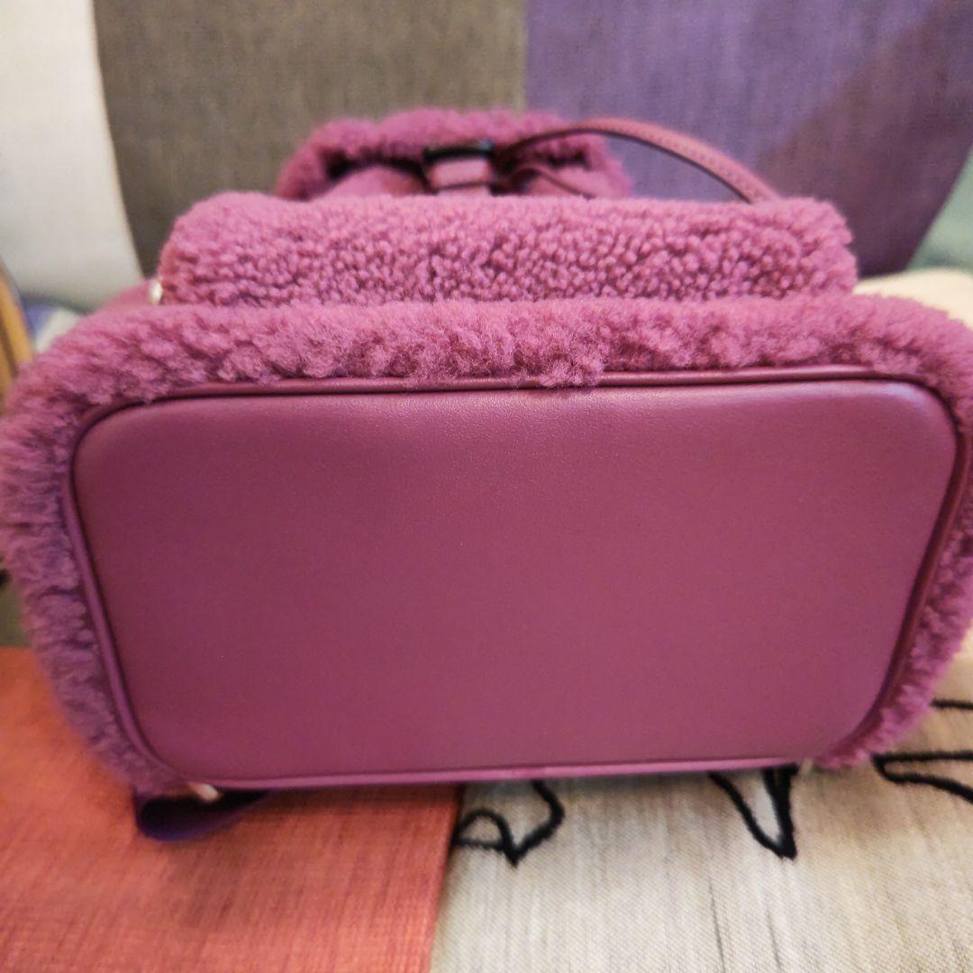 最終お値下げCOACH コーチ リュック バックパック ピンク もこもこ