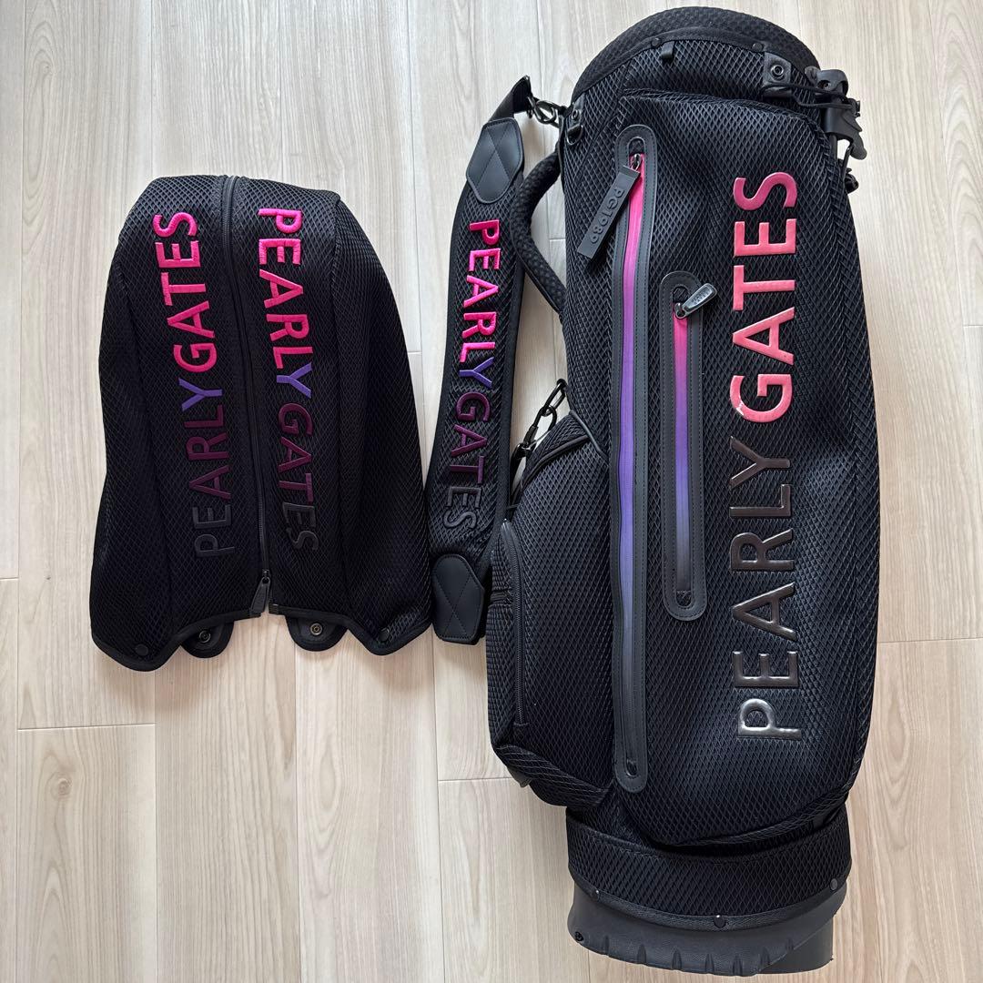 パーリーゲイツ　キャディバッグ　スタンド式　軽量　黒　ブラック　ユニセックス