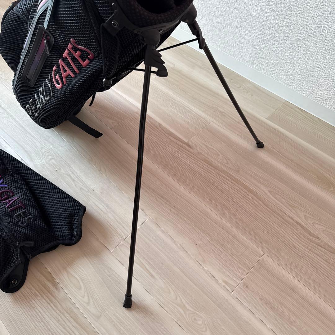 パーリーゲイツ　キャディバッグ　スタンド式　軽量　黒　ブラック　ユニセックス