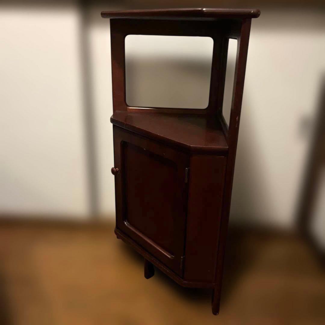 Karimoku　カリモク　電話台　木製　三角　コーナー　インテリア