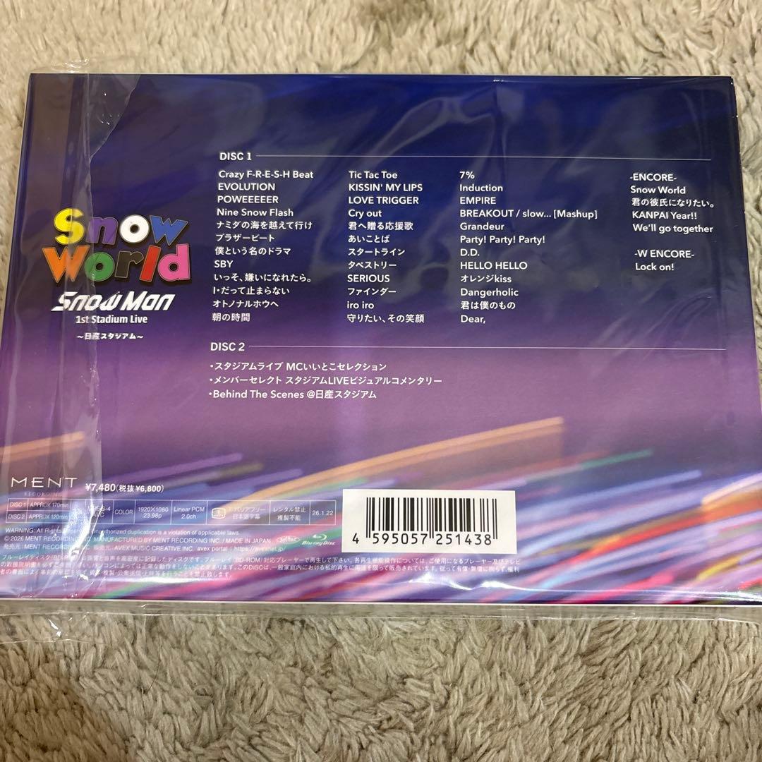 匿名配送Blu-ray スノーワールド Man新品未開封スノワFC限定
