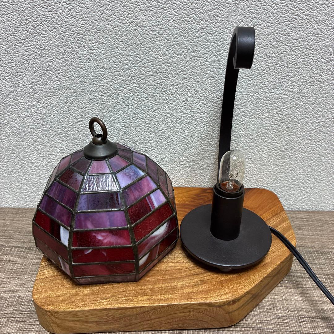 ステンドグラスランプ オレンジ