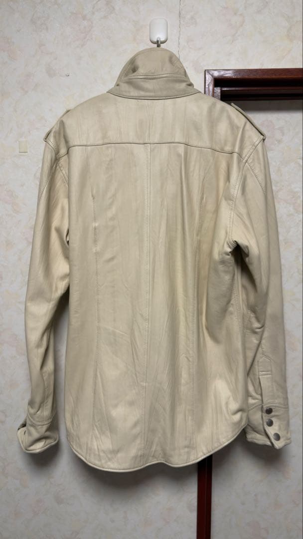 【希少】BURBERRY BLACK LABEL 羊革 シャツ ジャケット　L
