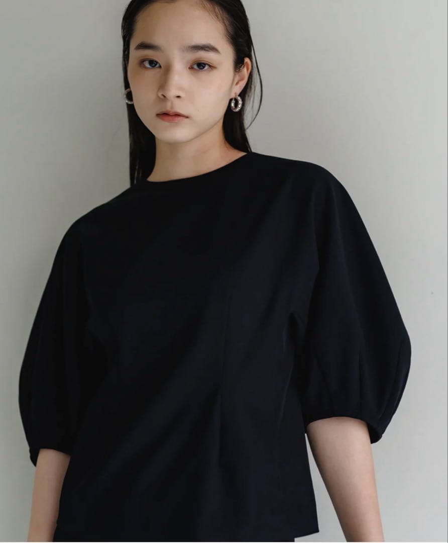 トップス NEAU volume sleeve blouse dnavy