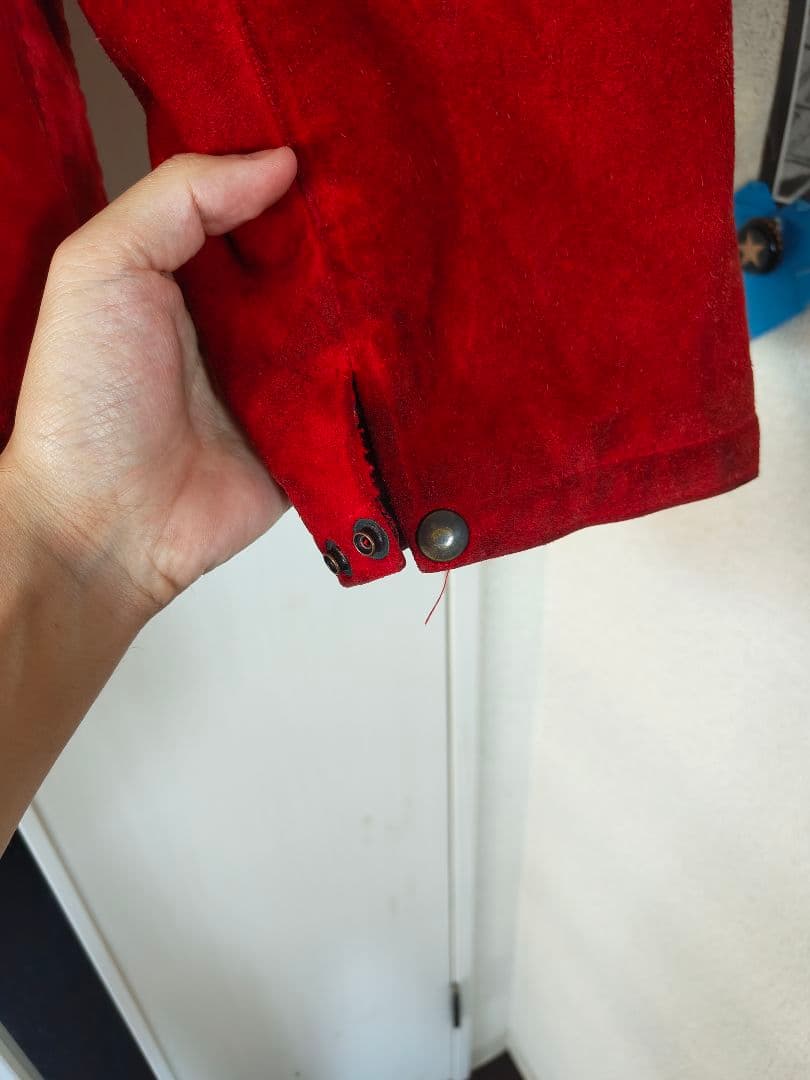 70's〜90's 赤 スウェードコート フランス製