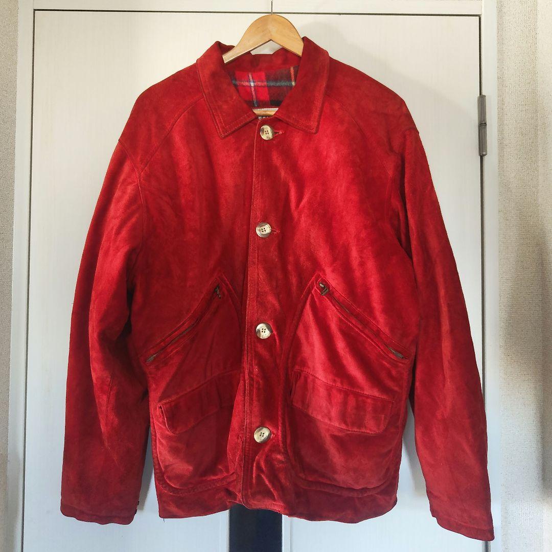 70's〜90's 赤 スウェードコート フランス製