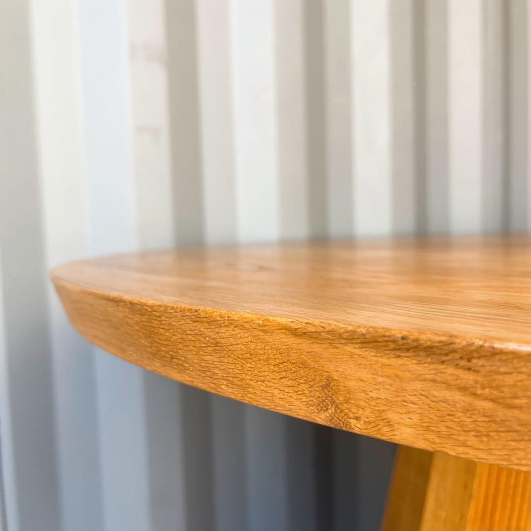 取付無料！カンディハウス ハカマ 天然木ダイニングラウンドテーブルちぎり付き✨