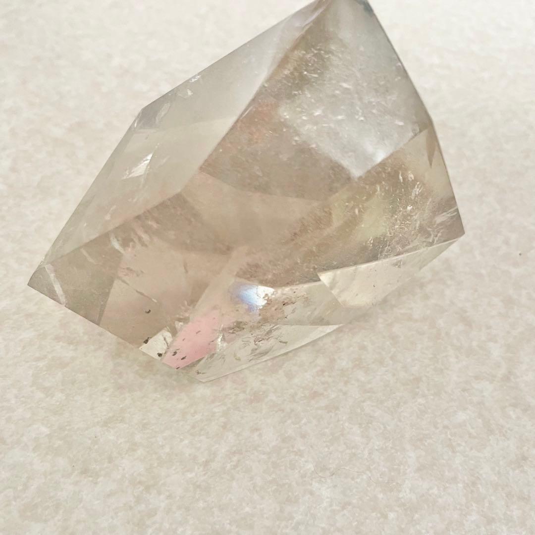 スモーキークォーツ　レインボー入り409g 天然石 水晶 置物　パワーストーン