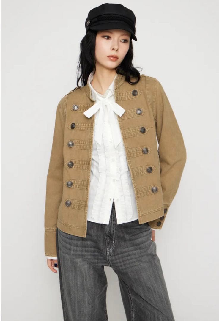 LAGUA GEM COTTON NAPOLEONジャケット BEG