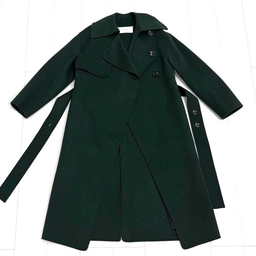 美品　lecielblue グリーン系 トレンチコート