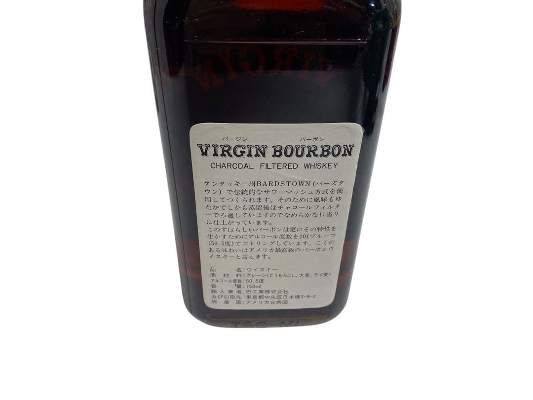 激レア終売品バーボンVirginヴァージンウイスキー１０年ケンタッキー新品未開封