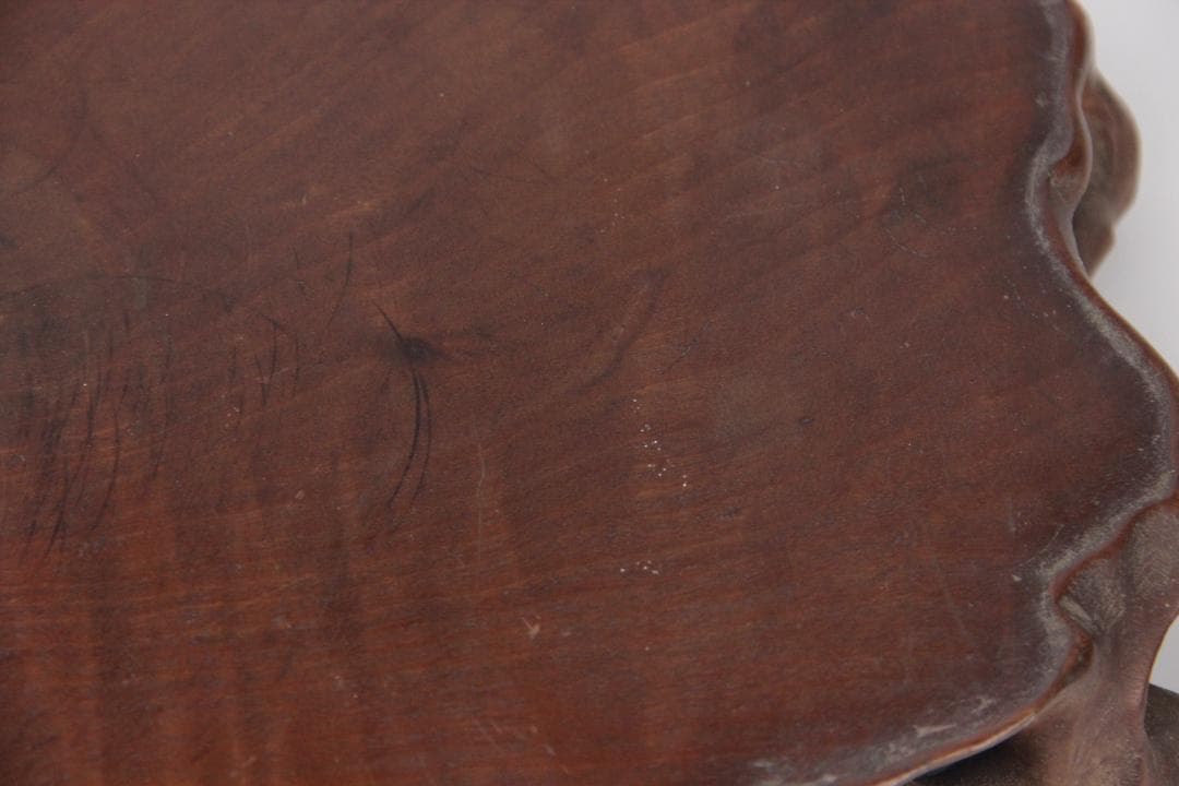 香炉台 飾台 葡萄杢 変木 盆栽　銘あり　木彫 昂石 茶道具 EM3-21