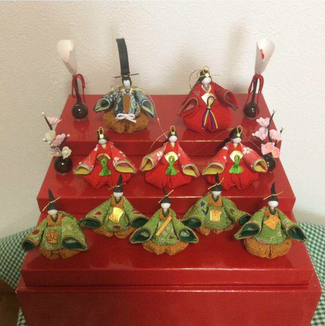 ちりめん立ち雛 3段飾り