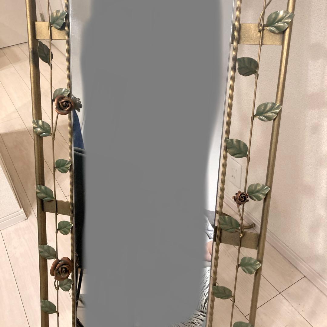 ウォールミラー　アーチ型 スタンドミラー ヴィンテージ アンティーク　アイアン