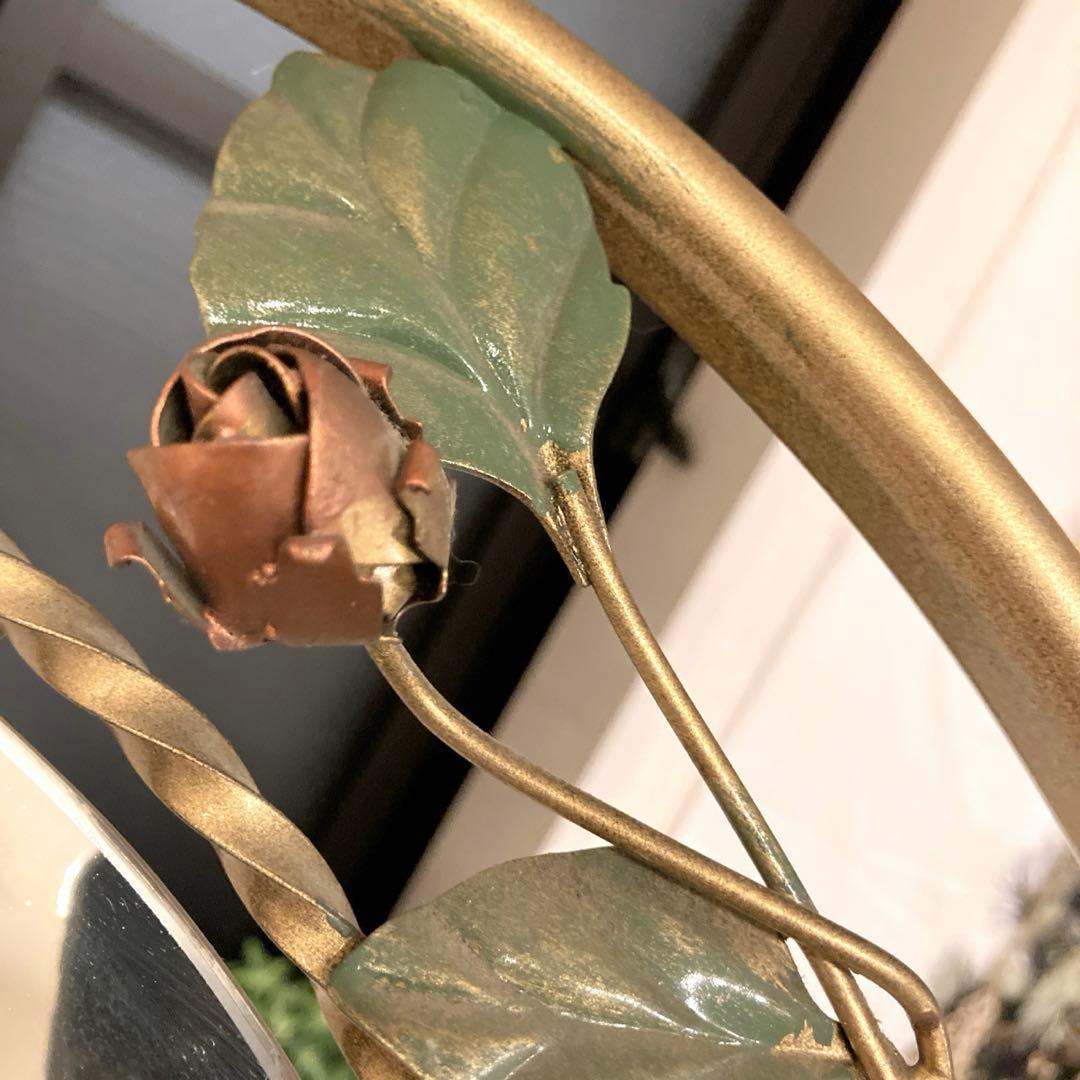 ウォールミラー　アーチ型 スタンドミラー ヴィンテージ アンティーク　アイアン