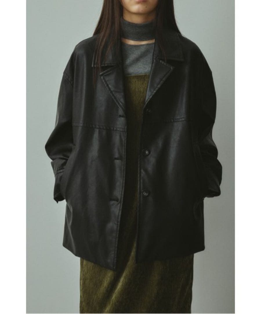 STYLEMIXER レザージャケット ライダース フェイクレザージャケット