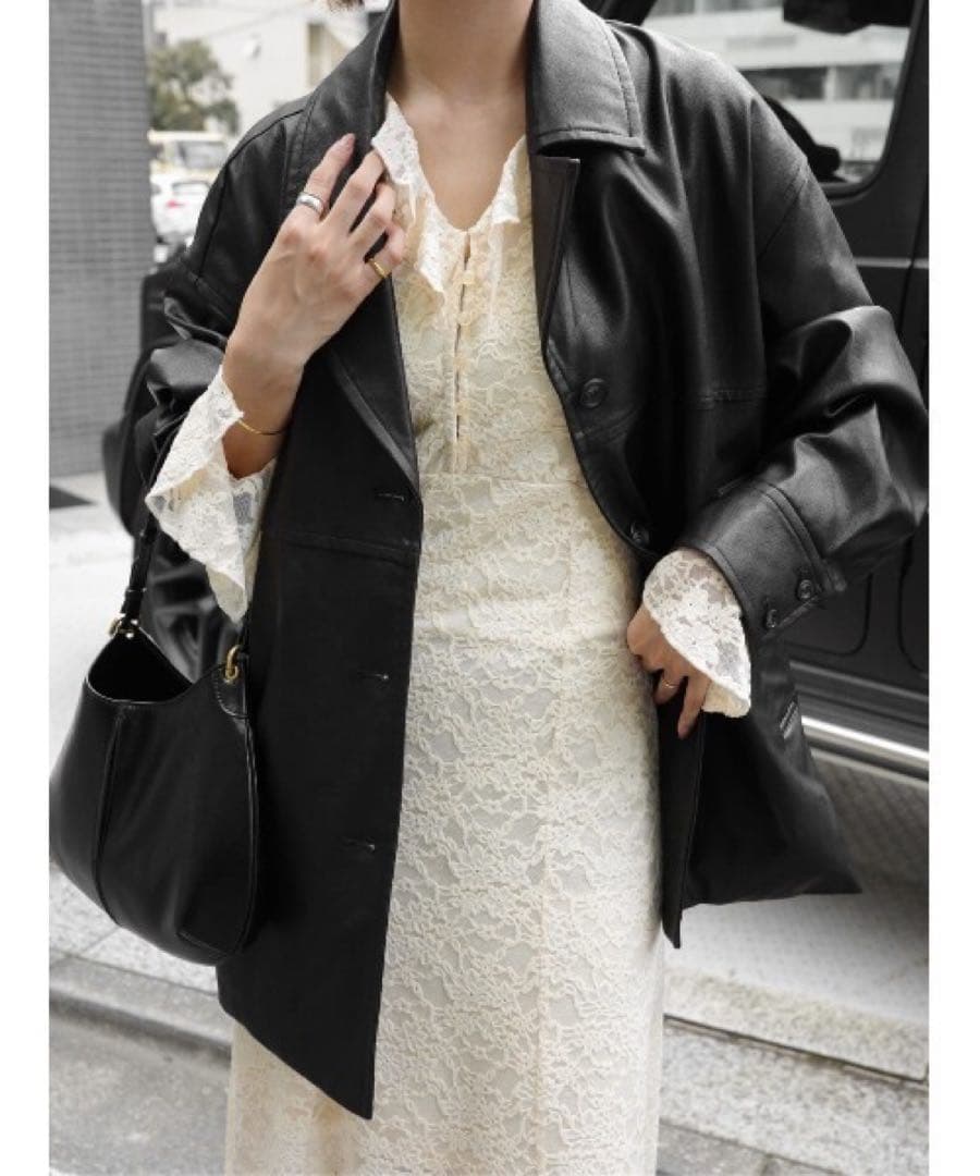 STYLEMIXER レザージャケット ライダース フェイクレザージャケット