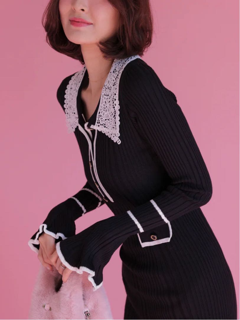 MAISON MARBLE リブニットドレス