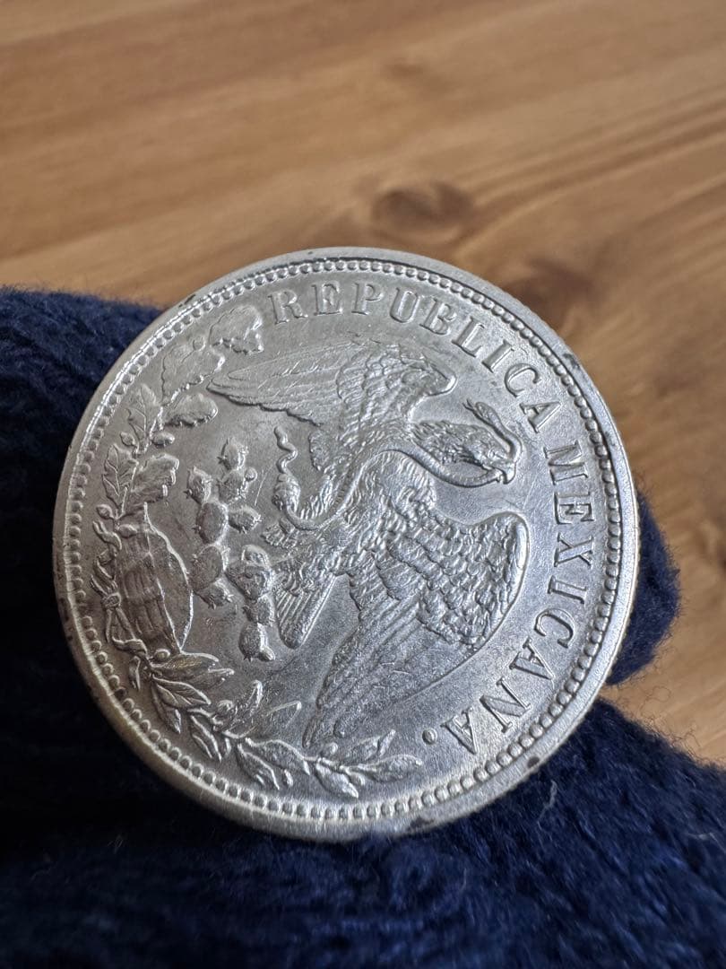 ★本物保証★ 莊印なし‼️ 未使用❗️メキシコ 1ペソ銀貨1898年