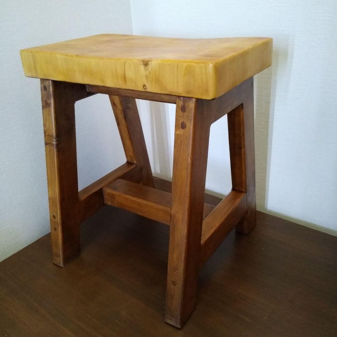 和風檜寄木スツール（ハンドメイド）