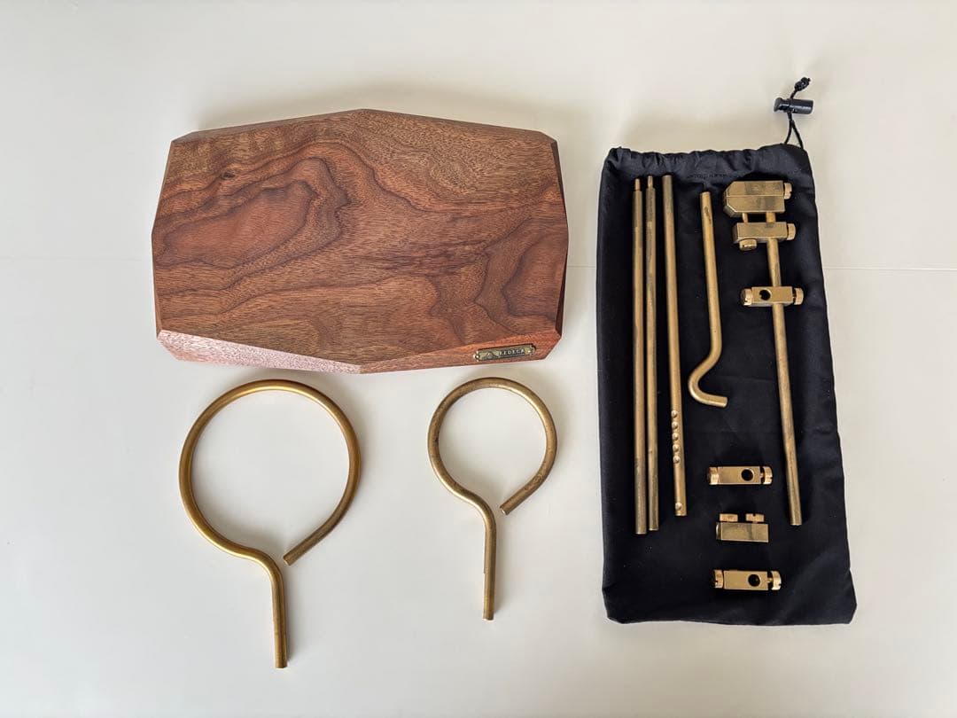 フェデカコーヒードリッパー、シェラカップホルダー、ポール3本、カッティングボード