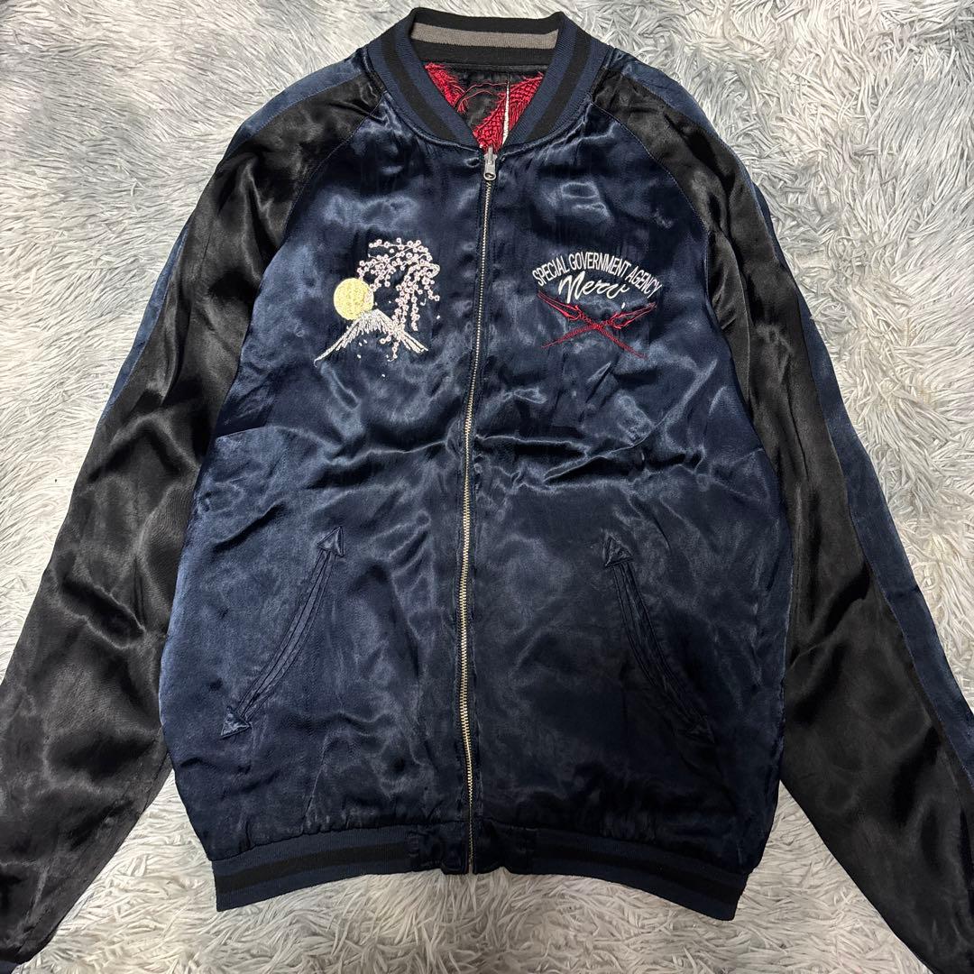 【希少】エヴァンゲリオン × 錦 サテン リバーシブルスカジャン 綾波レイ　XL