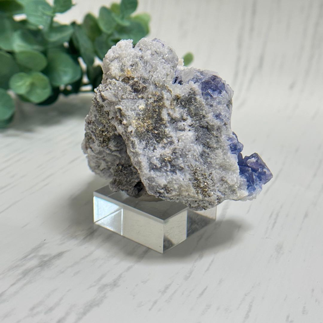 【D293】レア☆ブルー満天星 フローライト ヤオガンシャン 原石 鉱物 標本