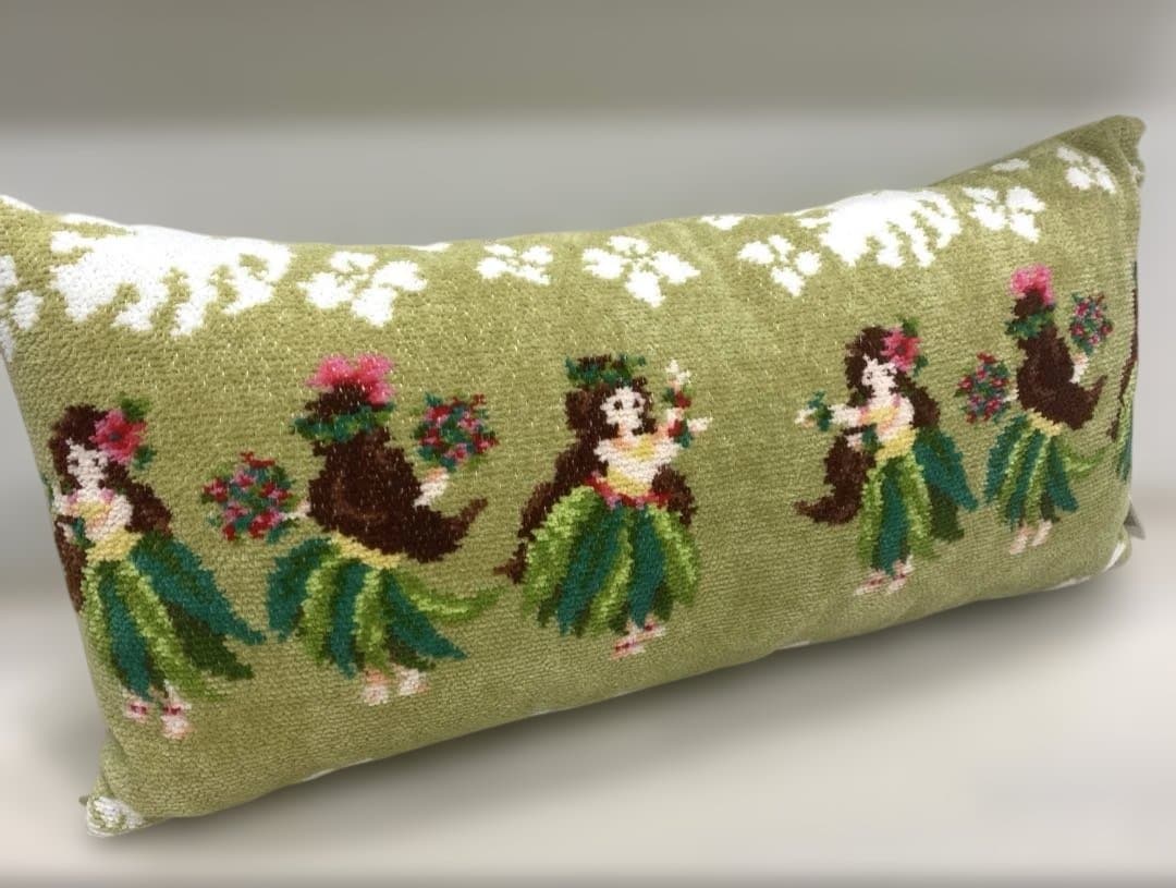 美品✨FEILER フェイラー マナマナ クッション グリーン　 長方形　緑