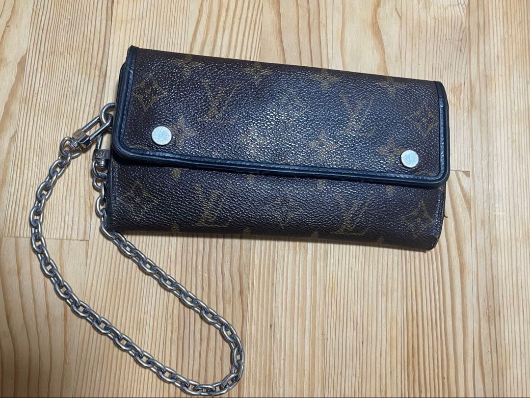 ルイヴィトン　モノグラム マカサー ポルトフォイユ ロン 長財布 茶色 ブラウン