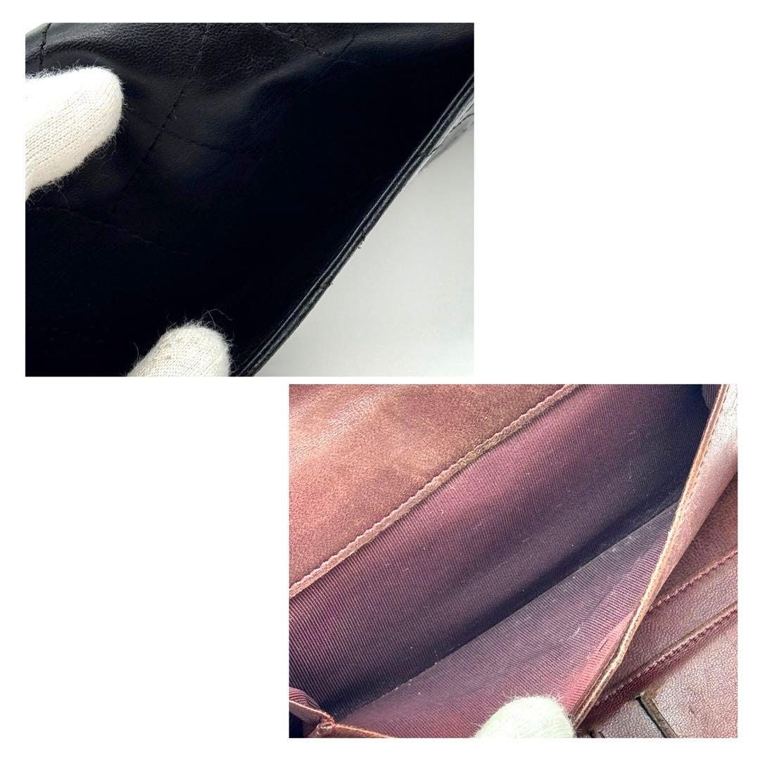 CHANEL シャネル マトラッセ ラムスキン 長財布 ココマーク 三つ折り