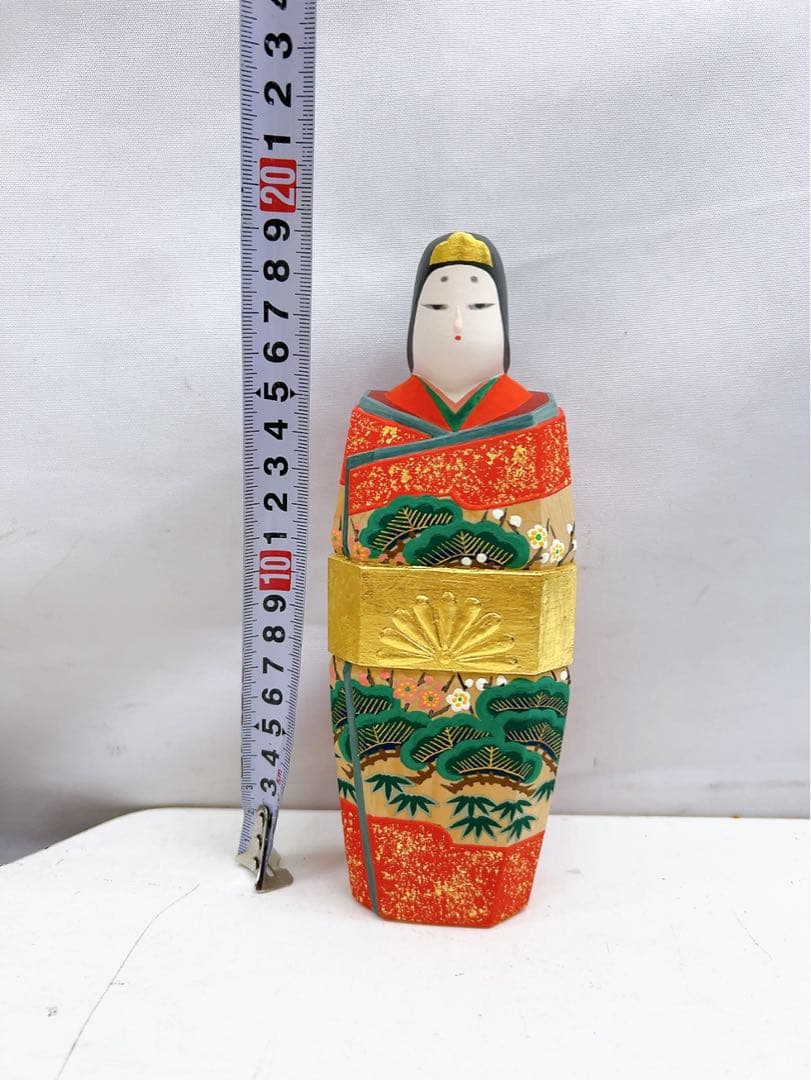 12SAM17 奈良一刀彫立雛 奥田龍王作 奈良一刀彫 和 飾り 木彫り